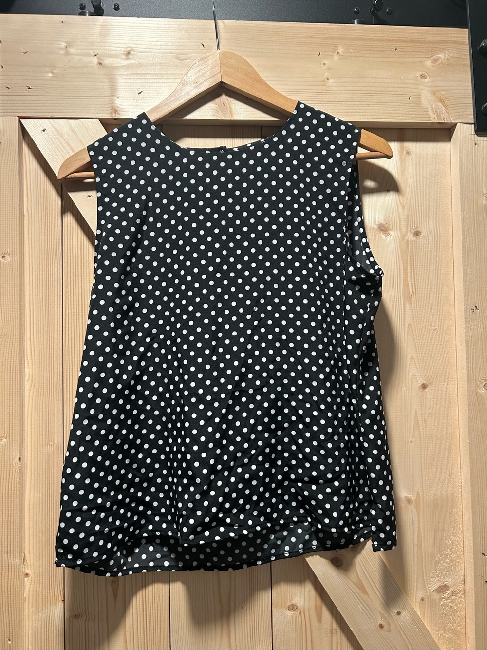 Notations Black and White Polka Dot Sleeveless Cami Top